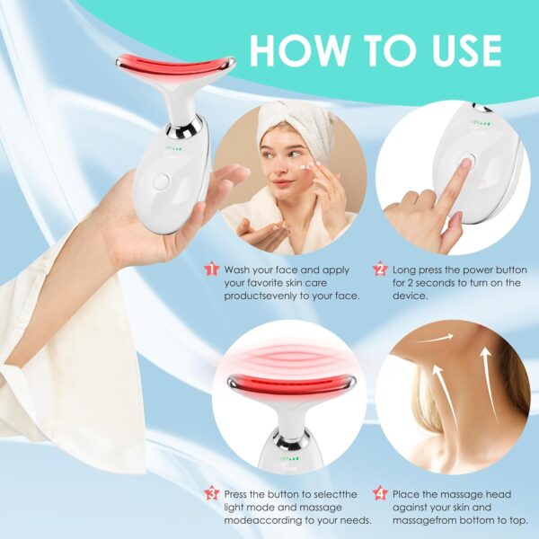 Facial Massager Red-Light-Therapy-for-Face and Neck, Face sculpting Wand with 7 Color - Image 4