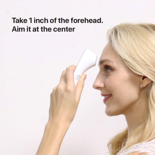 iHealth No-Touch Forehead Thermometer, Infrared Digital Thermometer for Adults and Kids, Touchless Baby Thermometer, 3 Ultra-Sensitive Sensors, Large LED Digits, Quiet Vibration Feedback, Non Contact - Image 2