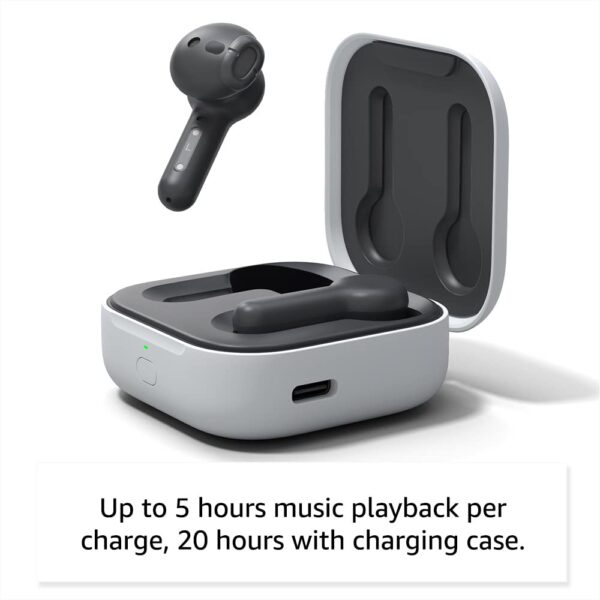 Amazon Echo Buds (newest model), True Wireless Bluetooth 5.2 Earbuds with Alexa, audio personalization, multipoint, 20H battery with charging case, fast charging, sweat resistant, Black - Image 2