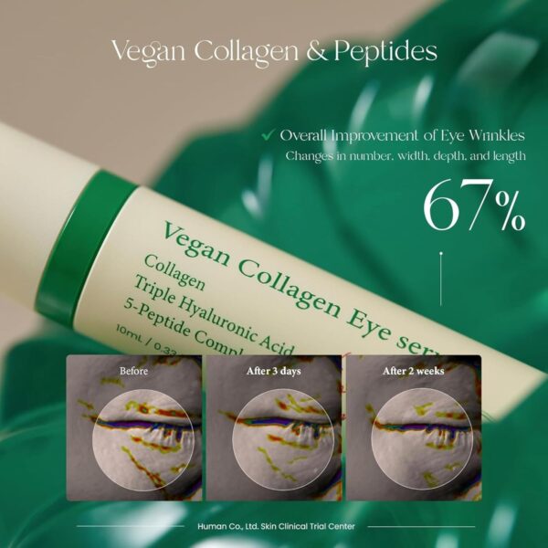 AXIS-Y Vegan Collagen Eye Serum - K Beauty Triple Hyaluronic Acid & Peptide Collagen Serum Improve Skin Elasticity, Reduce Fine Lines & Dark Circles - Vegan Korean Skin Care Eye Cream - Image 5