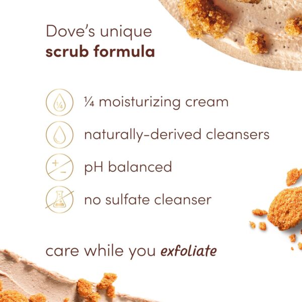 Dove Brown Sugar and Coconut Body Scrub Exfoliates and Deeply Nourishes for Smooth, Radiant Skin 15oz - Image 5