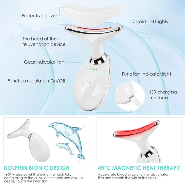 Facial Massager Red-Light-Therapy-for-Face and Neck, Face sculpting Wand with 7 Color - Image 5