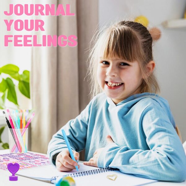Nollh DIY Journal Kit for Girls - DIY Journal Set for Tween & Teen Girls, Stationery Set, Scrapbook & Diary Supplies Set, Journaling Art Crafts Kit, Ideal Gifts for 8 9 10 11 12 13 14 Year Old Girl - Image 7