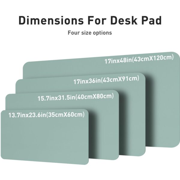 Aothia Leather Desk Pad Protector, Mouse Pad, Office Desk Mat, Non-Slip PU Leather Desk Blotter, Laptop Desk Pad, Waterproof Desk Writing Pad for Office and Home (Light Blue,31.5" x 15.7") - Image 8