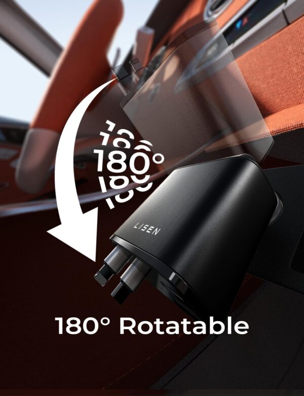 LISEN Retractable Car Charger [69W USB C Car Accessories Adapter ] for iPhone 16 USB C Charger Fast Charging, Travel Essentials Gifts for Women Men, Road Trip Essentials for iPhone 16e 16 15 14 13 12 - Image 14