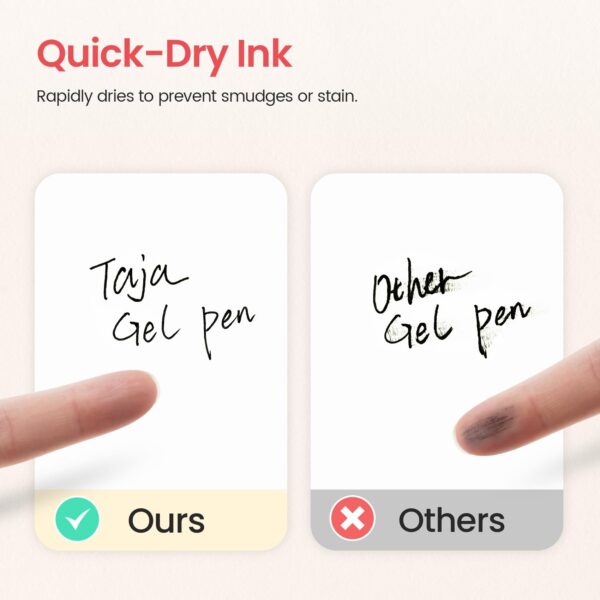 Gel Pens, 6 Pcs Quick Dry Blcak Gel Ink Pens, 0.5mm Fine Point Smooth Writing Pens for Journaling and Note Taking, Cute Aesthetic Pens for Women & Men-Sand Gold - Image 2