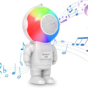 Astronaut Portable Wireless Bluetooth Speaker with Colorful RGB Light, Loud Stereo Sound, Support USB TF Card Playing, Speaker for Home, Outdoors, Gifts for Adults, Teens, Christmas, Birthday