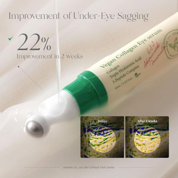 AXIS-Y Vegan Collagen Eye Serum - K Beauty Triple Hyaluronic Acid & Peptide Collagen Serum Improve Skin Elasticity, Reduce Fine Lines & Dark Circles - Vegan Korean Skin Care Eye Cream - Image 6