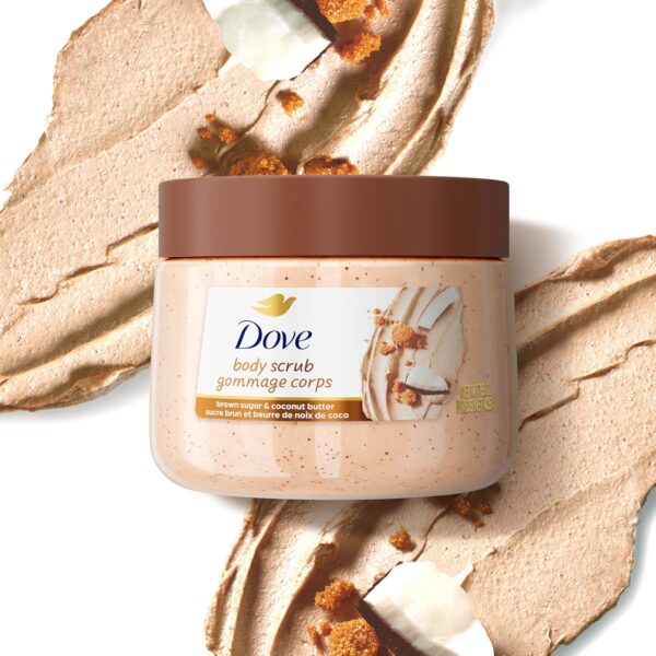 Dove Brown Sugar and Coconut Body Scrub Exfoliates and Deeply Nourishes for Smooth, Radiant Skin 15oz - Image 6
