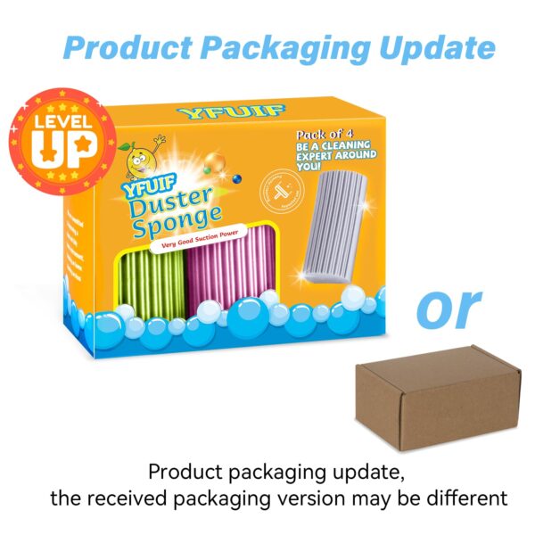 2-Pack Damp Clean Duster Sponge, Magic Sponge Eraser Baseboard Cleaner Tool, Dusters for Cleaning Blinds, Glass, Vents, Railings, Mirrors,Window Track Grooves and Faucets - Image 37
