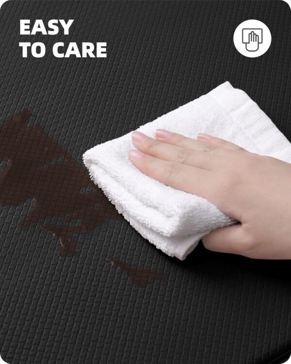 Cushioned Anti-Fatigue Kitchen Mats - Black (Set of 2) - Image 3