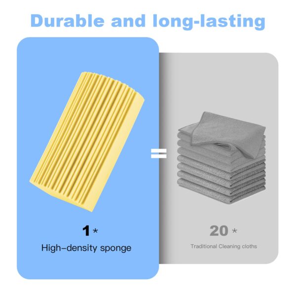 2-Pack Damp Clean Duster Sponge, Magic Sponge Eraser Baseboard Cleaner Tool, Dusters for Cleaning Blinds, Glass, Vents, Railings, Mirrors,Window Track Grooves and Faucets - Image 49