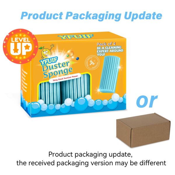 2-Pack Damp Clean Duster Sponge, Magic Sponge Eraser Baseboard Cleaner Tool, Dusters for Cleaning Blinds, Glass, Vents, Railings, Mirrors,Window Track Grooves and Faucets - Image 10