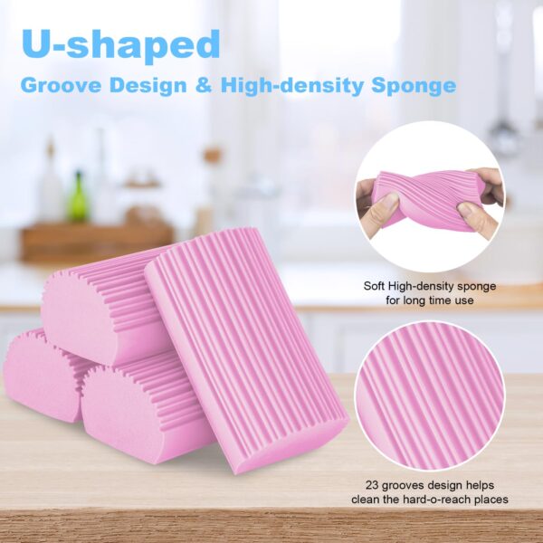 2-Pack Damp Clean Duster Sponge, Magic Sponge Eraser Baseboard Cleaner Tool, Dusters for Cleaning Blinds, Glass, Vents, Railings, Mirrors,Window Track Grooves and Faucets - Image 59