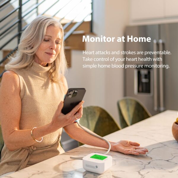iHealth Track Smart Upper Arm Blood Pressure Monitor with Wide Range Cuff That fits Standard to Large Adult Arms, Bluetooth Compatible for iOS & Android Devices - Image 4