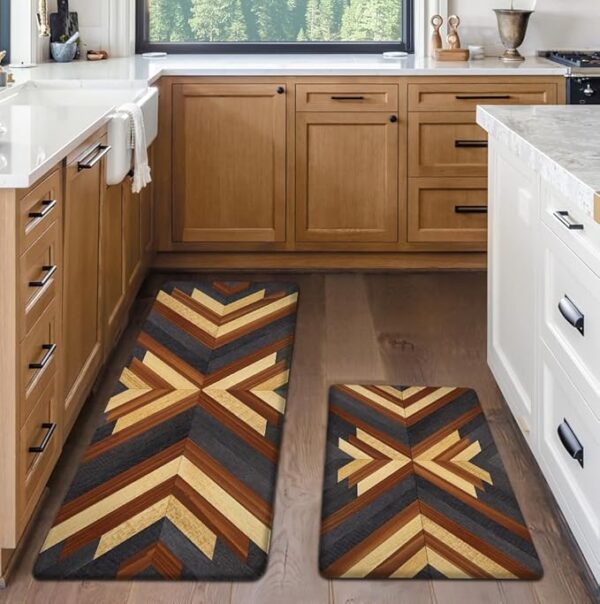 Cushioned Anti-Fatigue Kitchen Mats - Boho Aztec Style (Set of 2) - Image 7