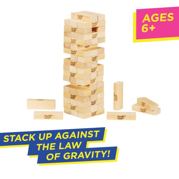 Jenga Game | The Original Wood Block Game with Genuine Hardwood Blocks | Stacking Tower Game | Ages 6+ | 1 or More Players | Party Games for Kids | Family Games - Image 11