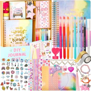 R RUCKERCO Girls DIY Diary 54 Pcs Diary Set,Toys for Ages 8-13,DIY Stationery Set, Thin Stickers and Little Girls Daily Supplies, Gifts for Teen Good Idea Choice