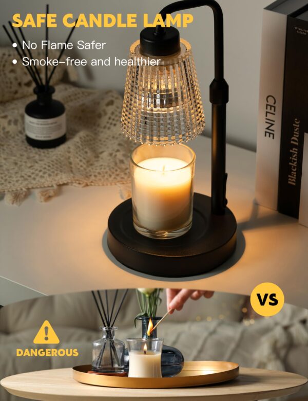 GODONLIF Candle Warmer Lamp with Timer Dimmable, Adjustable Height, House Warming Gifts New Home Room Decor, Birthday Gifts for Women Mom, Wax Warmer Lamp for Jar Candles with 2 Bulbs - Image 8