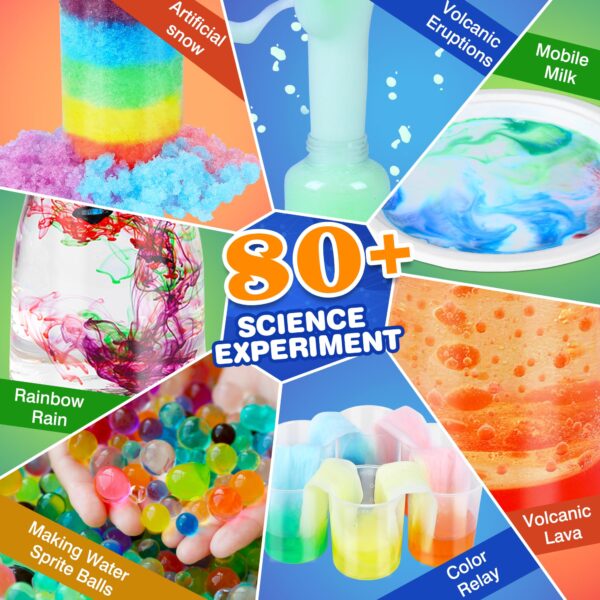 Science Kit for Kids,80 Science Lab Experiments,Scientist Costume Role Play STEM Educational Learning Scientific Tools,Birthday Gifts and Toys for 6 7 8 9 Years Old Boys Girls Kids - Image 6