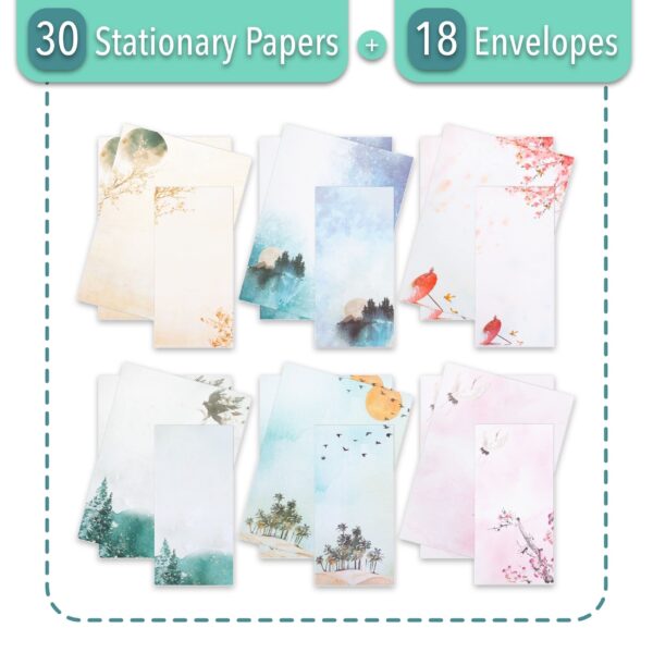 Mr. Pen- Stationery Writing Paper with Envelopes, 60 Letter Writing Paper with 30 Envelopes, Cute Stationary Set for Writing Letters, Stationary Paper, Writing Paper Stationary, Letter Set - Image 43
