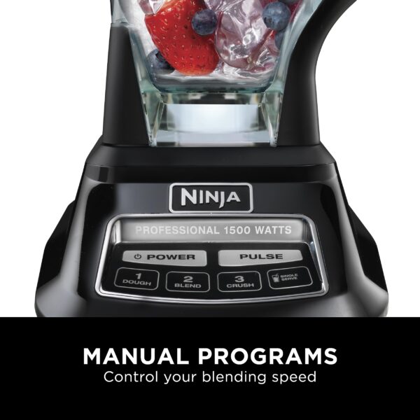 Ninja Blender, Mega Kitchen System, 1500W, 4 Functions for Smoothies, Processing, Dough, Drinks & More, with 72 Blender Pitcher, 64 Processor Bowl, 2 Nutri Cups + Lids, Black, BL770 - Image 7