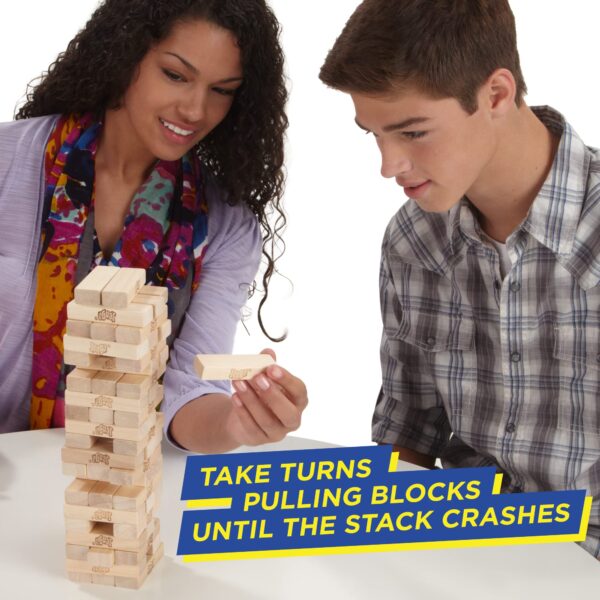 Jenga Game | The Original Wood Block Game with Genuine Hardwood Blocks | Stacking Tower Game | Ages 6+ | 1 or More Players | Party Games for Kids | Family Games - Image 8