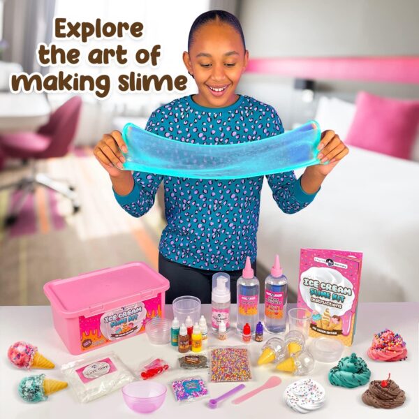Original Stationery DIY Ice Cream Slime Kit for Girls, Amazing Ice Cream Slime Making Kit to Make Butter Cloud & Foam Slimes, Fun Easter Present, 10 Year Old Girl Birthday Gifts & Toys for Girls 8-10 - Image 2