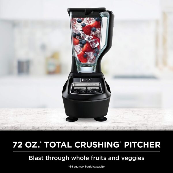 Ninja Blender, Mega Kitchen System, 1500W, 4 Functions for Smoothies, Processing, Dough, Drinks & More, with 72 Blender Pitcher, 64 Processor Bowl, 2 Nutri Cups + Lids, Black, BL770 - Image 5