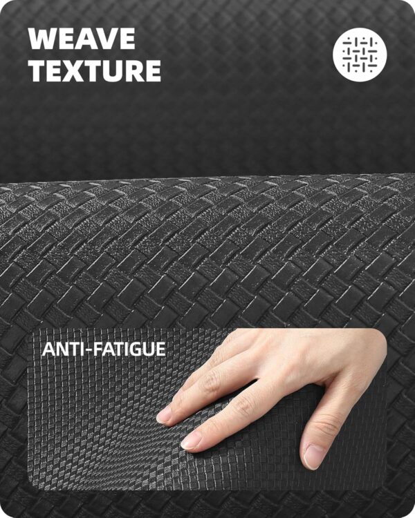 Cushioned Anti-Fatigue Kitchen Mats - Black (Set of 2) - Image 7