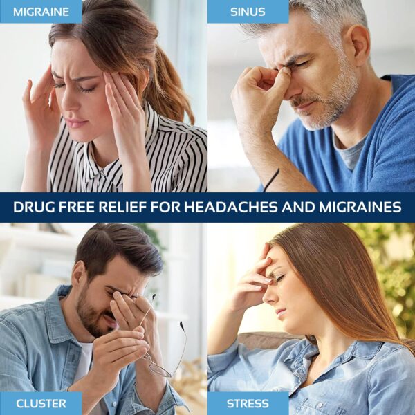 Migraine Relief Cap Ice Head Wrap Headache and Migraine Hat | Headache Relief with Hot/Cold Gel Head Ice Pack with Face and Eye Headache Mask Compress Black - FSA HSA Eligible - Image 2