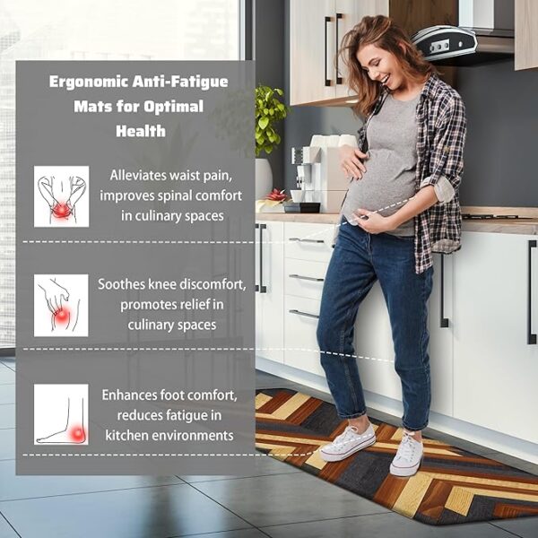 Cushioned Anti-Fatigue Kitchen Mats - Boho Aztec Style (Set of 2) - Image 4