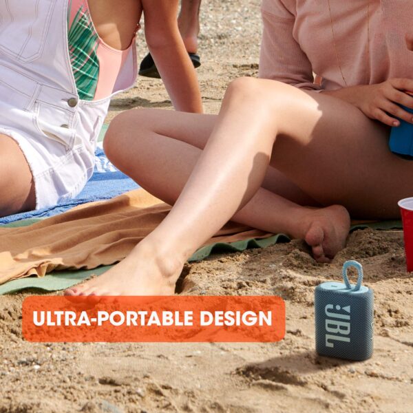 JBL Go 3 Eco - Portable Mini Bluetooth Speaker, big audio and punchy bass, IP67 waterproof and dustproof, 5 hours of playtime, Made in part with recycled materials (Eco Blue) - Image 61