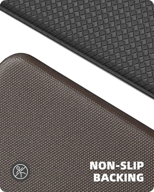 Cushioned Anti-Fatigue Kitchen Mats - Black (Set of 2) - Image 4